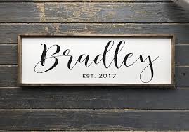 Family Name Sign Wood Family Sign Wedding Gift Established Sign Last Name Sign Wood Framed Sign Farmhouse Si Wood Frame Sign Family Name Signs Name Signs