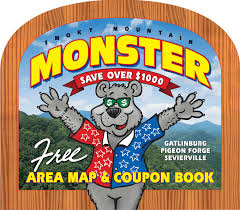 Gatlinburg Monster Coupon Book Gatlinburg Vacation Coupon Book Tennessee Vacation