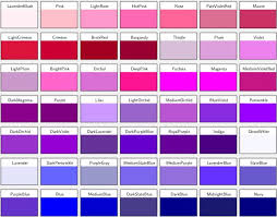 Shades Of Purple Chart House Beautiful House Beautiful