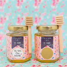 Tu Vas Etre Mamie Etiquette A Gratter Cadeau Mamie Pot De Miel Etiquettes