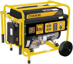 It runs at 7000 watts with a peak output of 8750 watts. Wen 56682 7000 Watt Portable Generator With Electric Start And Wheel Kit Portable Generator Generator Portable