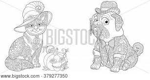 Coloring pages of the animals in excellent quality for kids and adults. Coloring Pages Cute Vector Photo Free Trial Bigstock