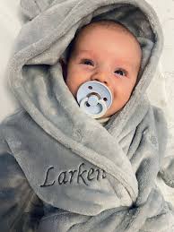 Personalised Baby Dressing Gown, Hooded Baby Bath Robe, Gifts for Baby Boy,  Baby Girl Gift, Bath Time Present, Neutral Baby Gift, Custom