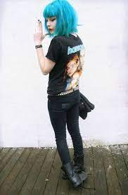 I Love Bangs Fashion Blue Hair Alternative Fashion
