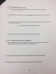 Solved Ex 38 Understanding The Genetic Code Examine A Ch