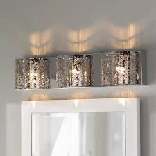 Marlie 3 Light Bath Bar Crystal Bathroom Lighting Vanity Lighting Round Wall Mirror