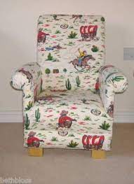 Switch to the previous item image switch to the next item image. Cath Kidston Cowboy Cream Fabric Childs Chair Armchair Nursery Retro Indians Kids Chairs Armchair Chair