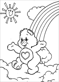Download or print this amazing coloring page: Rainbow Care Bear Coloring Page Coloringbay