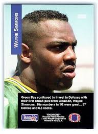 1993 Playoff Football #309 Wayne Simmons RC Rookie Green Bay Packers