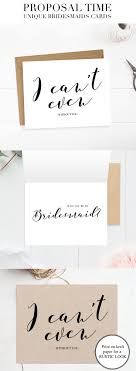 Beautiful Calligraphy Bridesmaids Proposal Cards Print The Cards On Kraft Paper For Bridesmaid Proposal Cards Bridesmaid Cards Funny Funny Bridesmaid Proposal