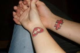 Flash tattoo or print design vector illustration. Puzzle Piece Tattoo With Heart Novocom Top