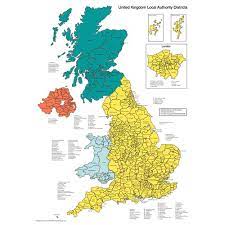 Wales, united kingdom, britain and ireland, europe. England Uk Scotland Wales Northern Ireland Powerpoint Map Administrative Districts Capitals Maps For Design