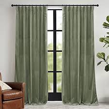 Sage Green Velvet Curtains 96 Inch