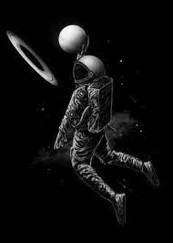 Saturn Dunk Metal Poster Print Nicebleed Art Displate In 2021 Astronaut Wallpaper Space Artwork Space Art