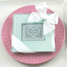 Baby Shower Favor Glass Photo Coasters