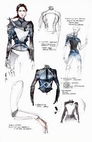 A gallery of cosplay costumes and photos of katniss everdeen, from the series the mockingjay. Hunger Games Mockingjay Sketches Of The Battle Outfit Time