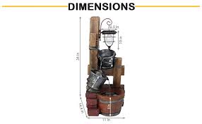 (1) total ratings 1, $41.86 new. Amazon Com Sunnydaze Rustic Pouring Buckets Outdoor Water Fountain With Solar Lantern Waterfall Fountain Backyard Water Feature For Patio Yard Lawn 34 Inch Tall Kitchen Dining