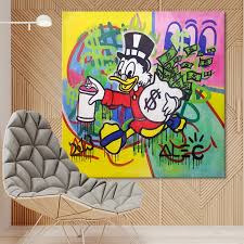 You may have a budding scientist, who wants dinosaurs and solar systems on her wall. Pop Art Canvas Wall Art Decor Famous Cartoon Donald Duck Oil Painting Money Art For Kids Room Club Shop Decoration Buy Pop Art Canvas Wall Art Painting Canvas Cartoon Oil Painting For