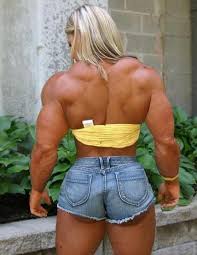 These include the gluteus medius and minimus in your butt, hamstrings in the back of the thigh, the gastrocnemius, the large muscle in the calf and the tibialis anterior in the front of the calf. Big Back Muscular Women Body Building Women Female Muscle Growth