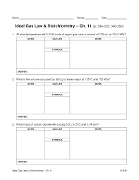0.13 mol gas stoichiometry practice sheet answers 27) law worksheet answers 31) a metal tank contains three gases: Combined Gas Law Worksheet Chart Anwsers Printable Worksheets And Activities For Teachers Parents Tutors And Homeschool Families