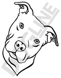 Pitbull Vinyl Sticker Dogline Custom Etsy In 2021 Pitbull Drawing Pitbull Art Dog Drawing