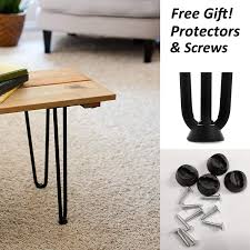 We have a range of colours and designs to pick from at b&m stores. 12 Inch Metal Table Legs 30cm Hairpin Table Leg Black 10mm 2 Rod Mid Century Modern Furniture Industrial Style For Coffee Table Desks Bench Cabinet Diy Furniture W Protector Feet Screws Set