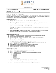 Banquet Server Resume Examplecareer Resume Template Career Resume Template Job Description Job Resume Examples Resume Examples