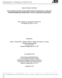PDF) Evaluation of Pollution Prevention Techniques to Reduce Styrene  Emissions from Open Contact Molding Processes