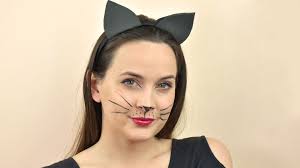 Cute black cat head set. Simple Ways To Draw Whiskers On Your Face 12 Steps