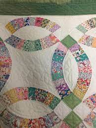 Sold Price Vintage 1930s To 40s Hand Stitched Double Wedding Ring Quilt Invalid Date Pdt Wedding Ring Quilt Double Wedding Ring Quilt Quilts