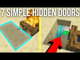 7 Simple Hidden Doors To Build In Survival Minecraft 1 14 4 Youtube Minecraft Blueprints Minecraft 1 Hidden Door