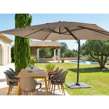Parasol Deporte Rectangle Elea 3 X 4 M Graphite Ardoise Avec Housse De Protection Hesperide Taille Taille Parasol Terrasse Idees De Patio Parasol Deporte