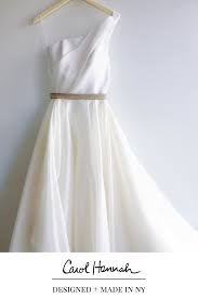 One Shouldered Asymmetrical Draped Silk Satin Organza Wedding Dress With Gold Belt S Amazing Wedding Dress Asymmetrical Wedding Dress Wedding Dress Organza