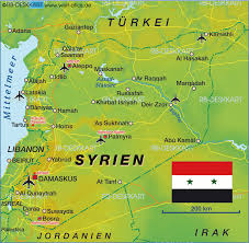 Januar 2021 wurde die bevölkerung auf 16.895.549 menschen geschätzt. Karte Von Syrien Land Staat Welt Atlas De