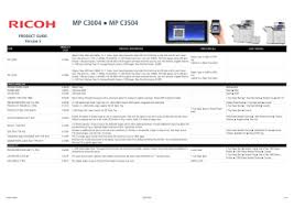 Vuescan è compatibile con ricoh mp c3004ex in windows x86, windows x64, windows rt, windows 10 arm, mac os x e linux. Ricoh Mp C3004 C3504 Product Guide V5 22 Jun Manualzz