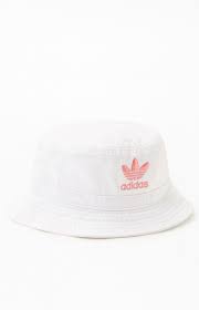 Adidas White And Pink Originals Washed Bucket Hat At Pacsun Com In 2021 White Adidas Adidas Bucket Hat Bucket Hat White