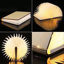 Wooden Folding Book Light Magicfly Usb Rechargable Book Shaped Light Warm White Led Desk Table Lamp For Decor Magnetic Des Book Lamp Book Lights Wooden Light