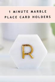 Diy place cards are the ticket! Diy Place Card Holders One Minute Marble Place Cards Sugar Cloth