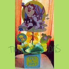 6 Baby Looney Tunes Baby Shower Centerpieces Bunny Baby Shower Baby Shower Pictures Baby Looney Tunes