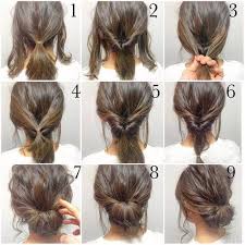 Step by step instructions for a easy hair bow for long hair. 5 Minute Hair Bun Fashion Hair Diy Hairdo Updo Hairstyle Bun Instructions Directions Step By Step How To Pictorial Hair Styles Work Hairstyles Long Hair Styles