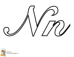 Letra N Para Colorear