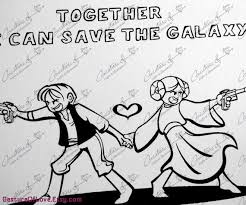 Valentine's day isn't just for lovers. Star Wars Valentine Card Han Solo Princess Leia Together We Can Save The Galazy Personalize Back Text Star Wars Valentines Valentines Cards Geek Artwork