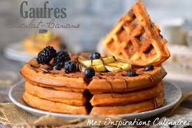Pate A Gaufres Au Chocolat Banane Le Blog Cuisine De Samar Recette Gaufre Chocolat Gaufres Sucreries Saines