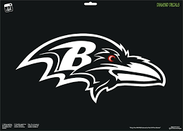 Baltimore Ravens Logo Black And White Baltimore Ravens Logo Football Custom Vinyl Car Decal Window Color Cornhole Diamonddecalz Baltimore Ravens Logo Raven Logo Custom Vinyl