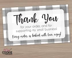 Printable Thank You For Your Order And For Supporting My Small Business Bakery Custo Business Thank You Cards Small Business Cards Printable Thank You Cards