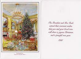 Christmas Themes The Bushes Christmas Card 1991 White House Christmas Christmas Cards White House Christmas Tree