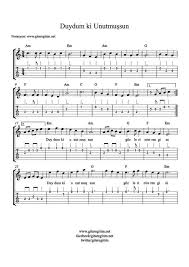 Duydum Ki Unutmussun Nota Tab Akor Gitaregitim Net Gitaregitim Net Notalara Dokulmus Muzik Gitar Dersleri Muzik Egitimi