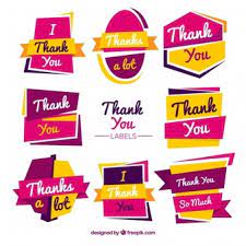 Thank you card templates make expressing appreciation a breeze. Free Vector Thank You Sticker Collection