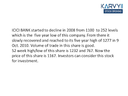 Icici bank has allotted 89,519 equity shares of face value ofrs.2 each on 11 august 2020 under the employee stock option scheme (esos). Fundamental And Technical Analysis Of Top Five Nifty Shares Ppt Download