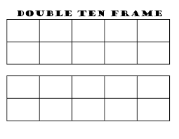 Blank Double Ten Frame Printable Ten Frame Guided Reading Kindergarten Frame Template